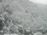 雪景色と鉄橋